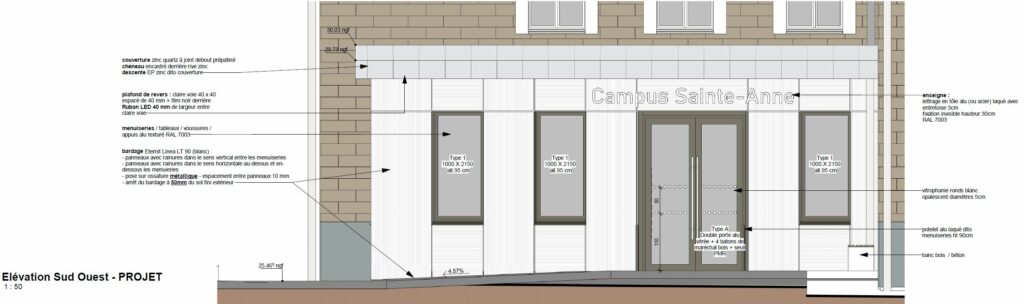 élévation extension, Eternit